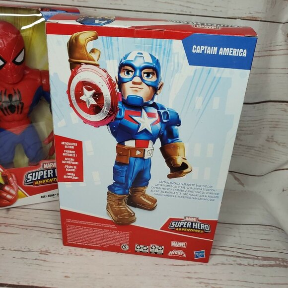 Marvel Super Hero Adventures Mega Mighties Spider Man & Captain America Bundle - Picture 9 of 12